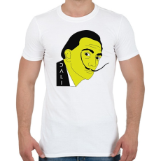 PRINTFASHION Salvador Dalí - Sárga - Férfi póló - Fehér