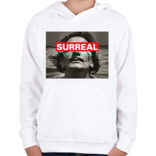 PRINTFASHION Salvador Dalí - Surreal - Gyerek kapucnis pulóver - Fehér gyerek pulóver, kardigán