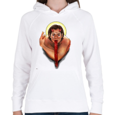 PRINTFASHION Sam - Női kapucnis pulóver - Fehér