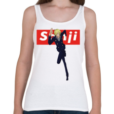 PRINTFASHION Sanji - Női atléta - Fehér női trikó