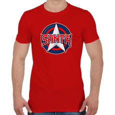 PRINTFASHION SANTA - Férfi póló - Piros