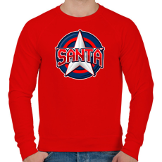 PRINTFASHION SANTA - Férfi pulóver - Piros