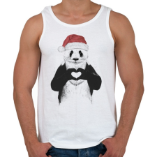PRINTFASHION Santa panda - Férfi atléta - Fehér atléta, trikó