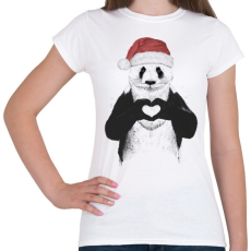 PRINTFASHION Santa panda - Női póló - Fehér