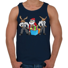 PRINTFASHION Santa Security - Férfi atléta - Sötétkék atléta, trikó