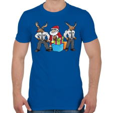 PRINTFASHION Santa Security - Férfi póló - Királykék férfi póló