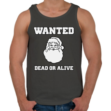 PRINTFASHION Santa Wanted - Férfi atléta - Sötétszürke