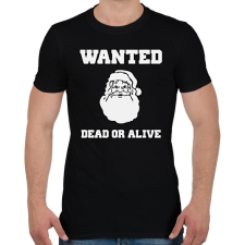 PRINTFASHION Santa Wanted - Férfi póló - Fekete férfi póló