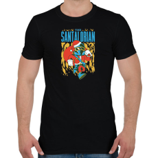 PRINTFASHION Santalorian Mikulás - Férfi póló - Fekete