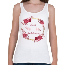 PRINTFASHION Sára - Női atléta - Fehér női trikó