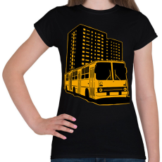 PRINTFASHION Sárga busz - Női póló - Fekete