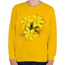 PRINTFASHION sárga lilom - Gyerek pulóver - Sárga gyerek pulóver, kardigán