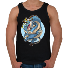 PRINTFASHION Sárkány  - Férfi atléta - Fekete atléta, trikó