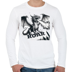 PRINTFASHION Sárkány - Férfi hosszú ujjú póló - Fehér