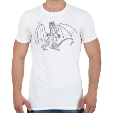 PRINTFASHION Sárkány - Férfi póló - Fehér férfi póló