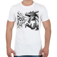 PRINTFASHION Sárkány - Férfi póló - Fehér férfi póló