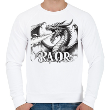 PRINTFASHION Sárkány - Férfi pulóver - Fehér férfi pulóver, kardigán