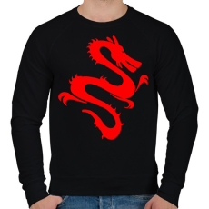 PRINTFASHION Sárkány - Férfi pulóver - Fekete