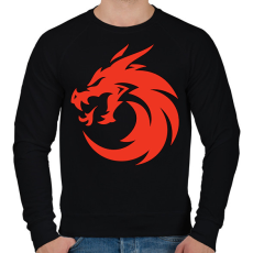 PRINTFASHION sárkány  - Férfi pulóver - Fekete