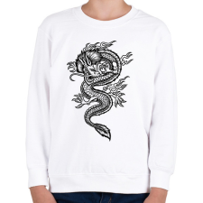 PRINTFASHION Sárkány  - Gyerek pulóver - Fehér gyerek pulóver, kardigán
