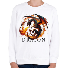 PRINTFASHION Sárkány - Gyerek pulóver - Fehér gyerek pulóver, kardigán