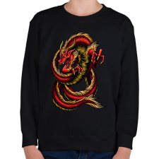 PRINTFASHION Sárkány  - Gyerek pulóver - Fekete gyerek pulóver, kardigán