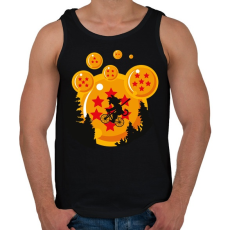 PRINTFASHION Sárkány hold - Férfi atléta - Fekete