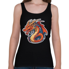 PRINTFASHION Sárkány  - Női atléta - Fekete női trikó