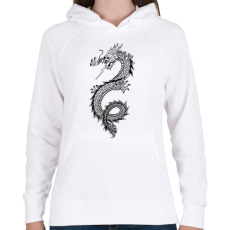 PRINTFASHION sárkány - Női kapucnis pulóver - Fehér