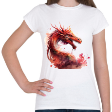 PRINTFASHION sárkány - Női póló - Fehér