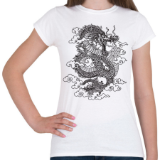 PRINTFASHION Sárkány - Női póló - Fehér női póló