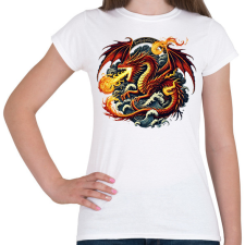 PRINTFASHION Sárkány - Női póló - Fehér női póló