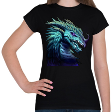 PRINTFASHION sárkány - Női póló - Fekete női póló