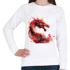 PRINTFASHION sárkány - Női pulóver - Fehér női pulóver, kardigán