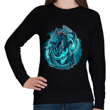 PRINTFASHION sárkány - Női pulóver - Fekete női pulóver, kardigán
