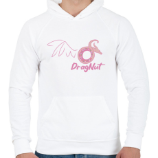 PRINTFASHION Sárkányfánk - Férfi kapucnis pulóver - Fehér