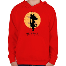 PRINTFASHION Sárkánygömb keresés - Gyerek kapucnis pulóver - Piros gyerek pulóver, kardigán