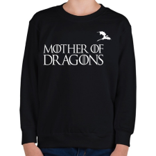 PRINTFASHION sárkányok anyja fehér - Gyerek pulóver - Fekete gyerek pulóver, kardigán