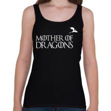PRINTFASHION sárkányok anyja fehér - Női atléta - Fekete női trikó