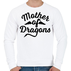 PRINTFASHION Sárkányok anyja - Férfi pulóver - Fehér