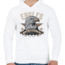 PRINTFASHION Sas 04 - Los Angeles Eagles - Férfi kapucnis pulóver - Fehér férfi pulóver, kardigán
