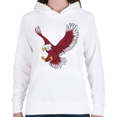 PRINTFASHION Sas - Bold eagle - Női kapucnis pulóver - Fehér