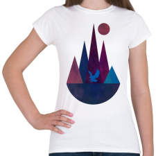 PRINTFASHION Sas és hegyek - Női póló - Fehér női póló