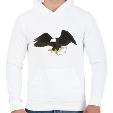 PRINTFASHION Sas - Férfi kapucnis pulóver - Fehér