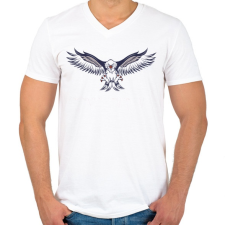 PRINTFASHION Sas - Férfi V-nyakú póló - Fehér férfi póló