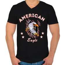 PRINTFASHION Sas - Férfi V-nyakú póló - Fekete férfi póló