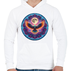 PRINTFASHION Sas teliholddal - Férfi kapucnis pulóver - Fehér