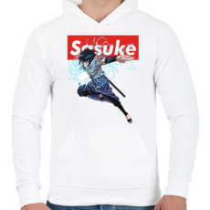 PRINTFASHION Sasuke Uchiha - Férfi kapucnis pulóver - Fehér
