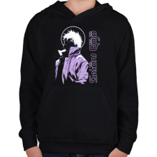 PRINTFASHION Satoru Gojo -páros minta - Gyerek kapucnis pulóver - Fekete gyerek pulóver, kardigán
