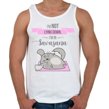 PRINTFASHION Savasana - csincsilla - Férfi atléta - Fehér atléta, trikó